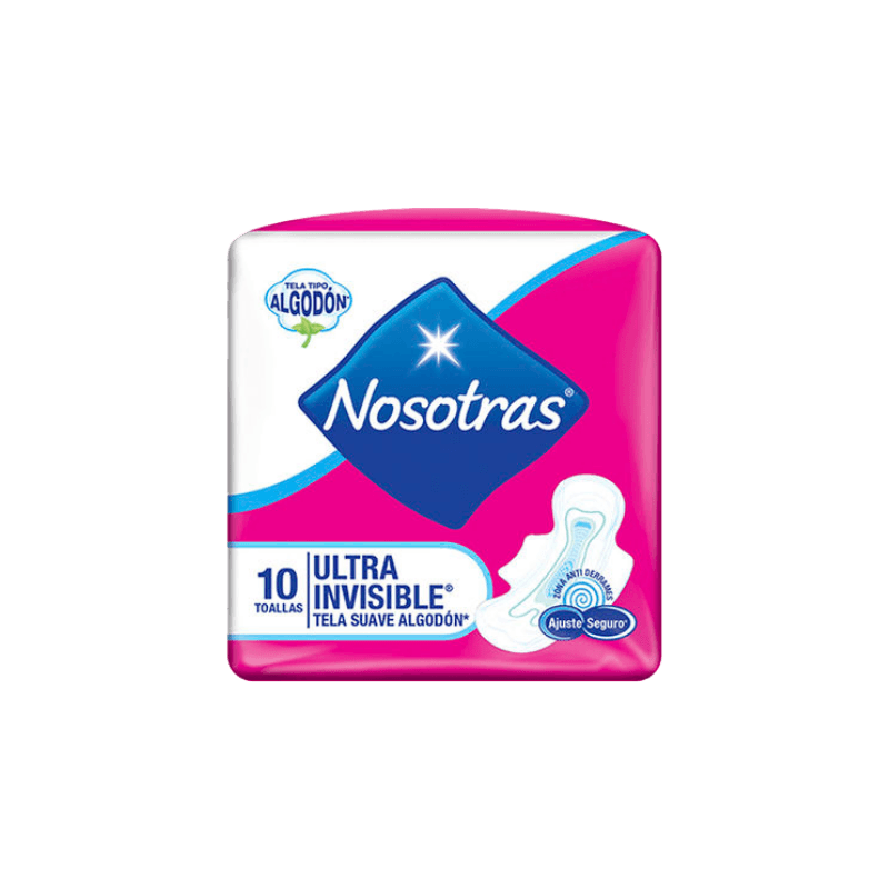 Imagen de TOALLA HIGIENICA NOSOTRAS ULTRA INVISIBLE 10 UN