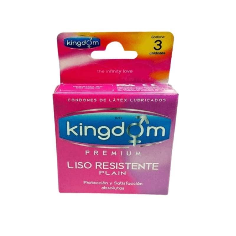 Imagen de PRESERVATIVO KINGDOM PREMIUM LISO RESISTENTE PLAIN 3 UN