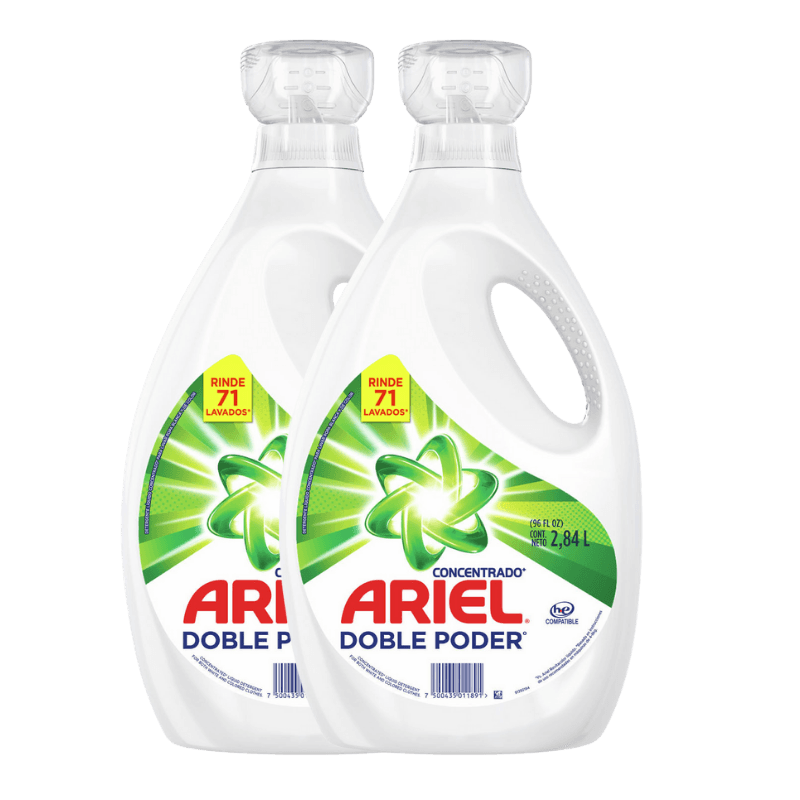Imagen de DETERGENTE PACK ARIEL 2.8 LTS X 2