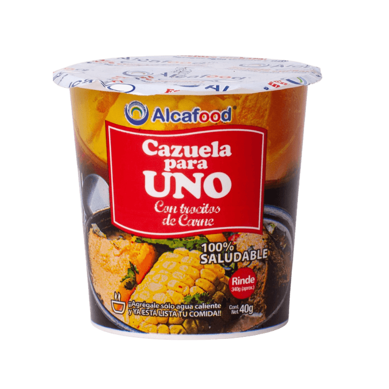Imagen de SOPA CAZUELA UNO CARNE ALCAFOOD 40 GRS