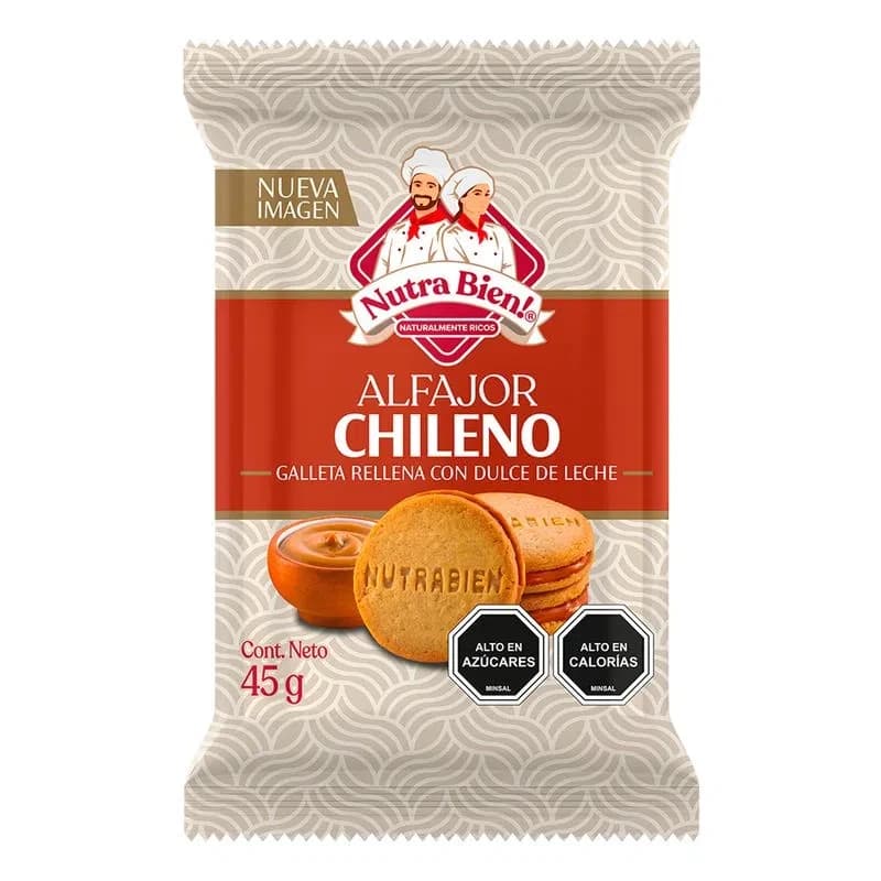 Imagen de ALFAJOR CHILENO NUTRA BIEN 45 GR