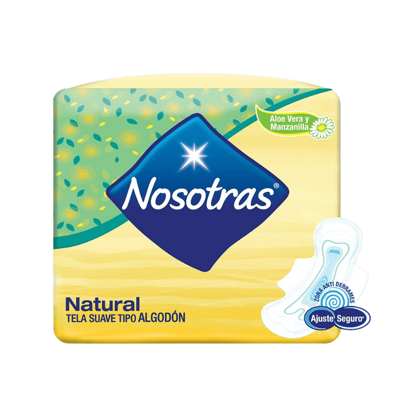 Imagen de TOALLA HIGIENICA NATURAL C/ALAS 8 UN