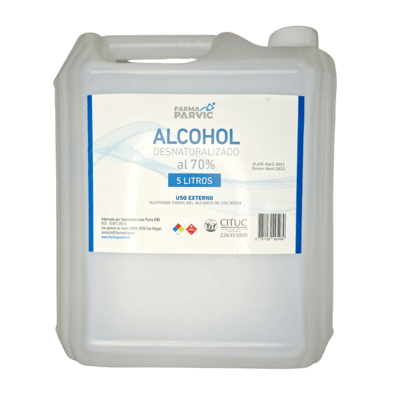 Imagen de ALCOHOL 70% FARMA PARVIC 5 LT
