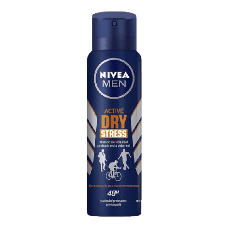 Imagen de DESODORANTE NIVEA MEN SPRAY 150 ML ACTIVE DRY STRESS