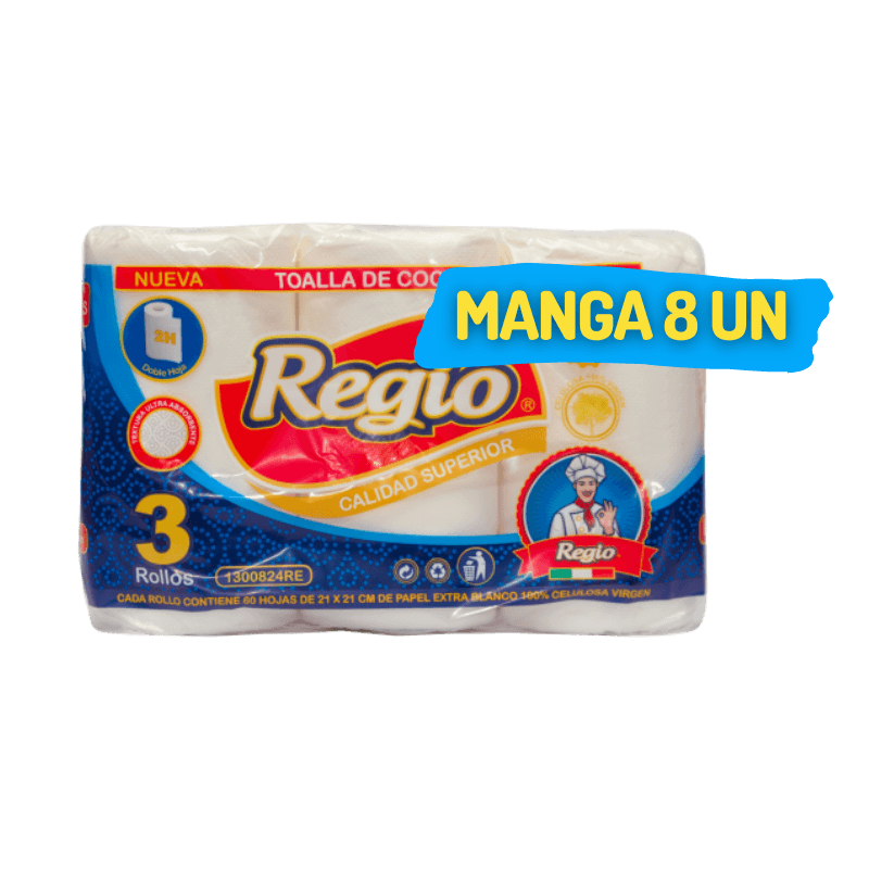 Imagen de MANGA TOALLA PAPEL REGIO X 3 X 8