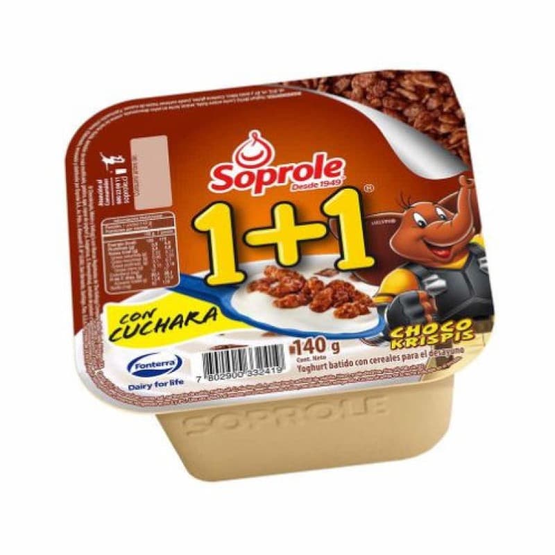 Imagen de 1+1 SOPROLE CHOCO KRISPIS 140 GR