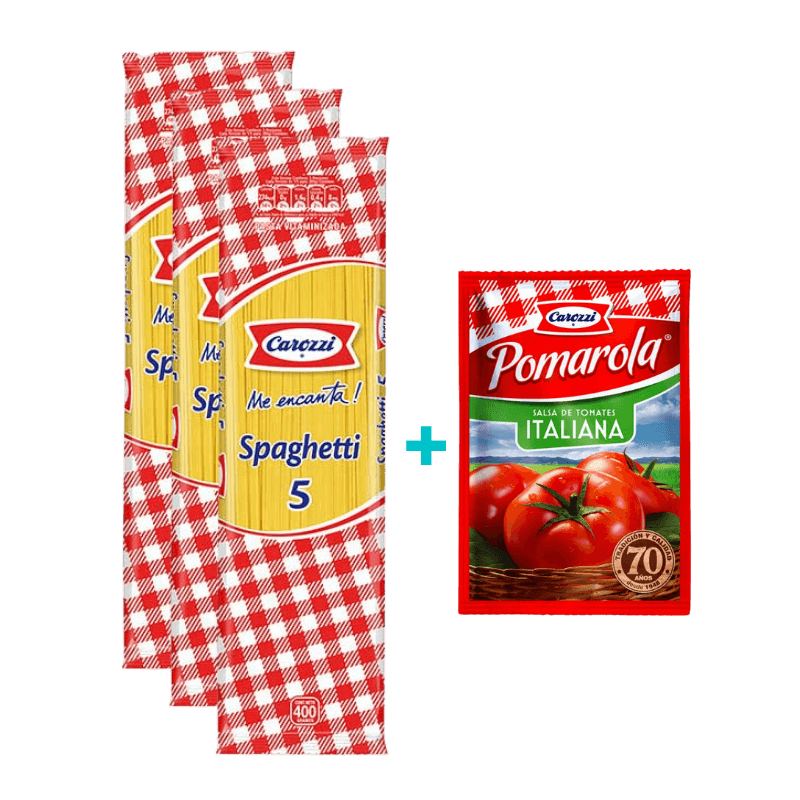 Imagen de PROMOCION 3 SPAGHETTI 5 +1 SALSA POMAROLA CAROZZI