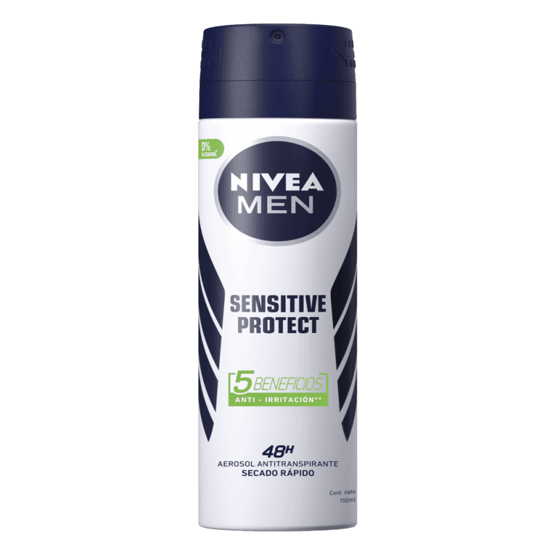 Imagen de DESODORANTE NIVEA MEN SPRAY 150 ML SENSITIVE PROTECT