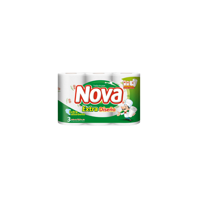 Imagen de TOALLA DE PAPEL NOVA EXTRA DISEÑO 3 UN