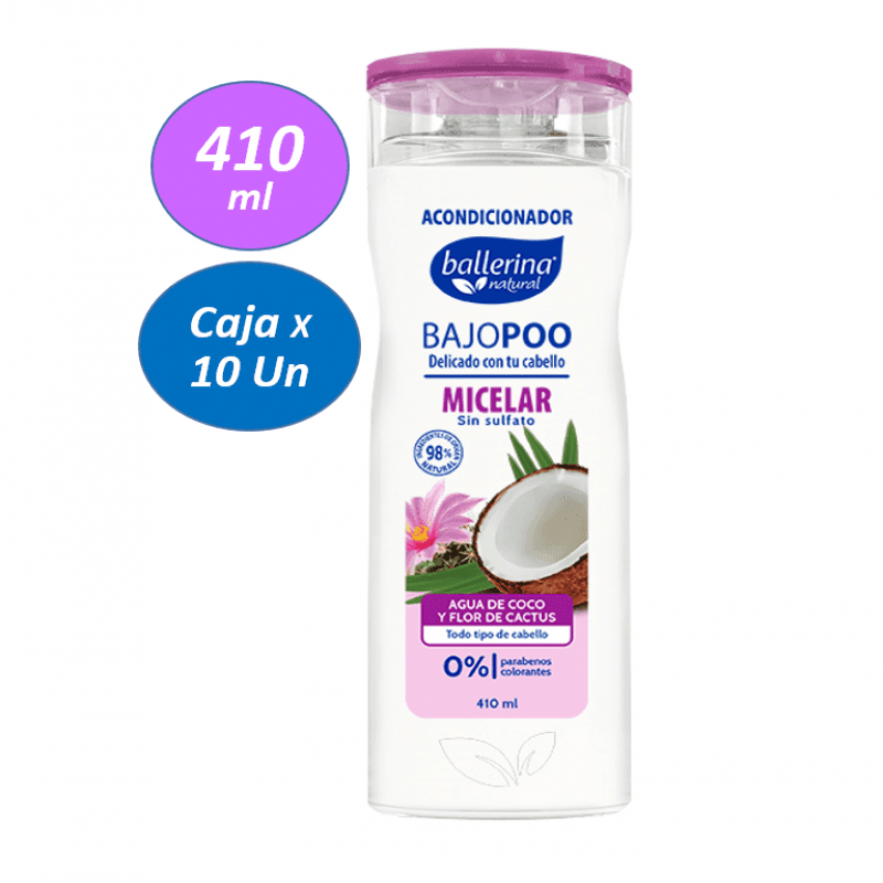 Imagen de ACONDICIONADOR AGUA COCO Y FLOR BALLERINA 410 ML