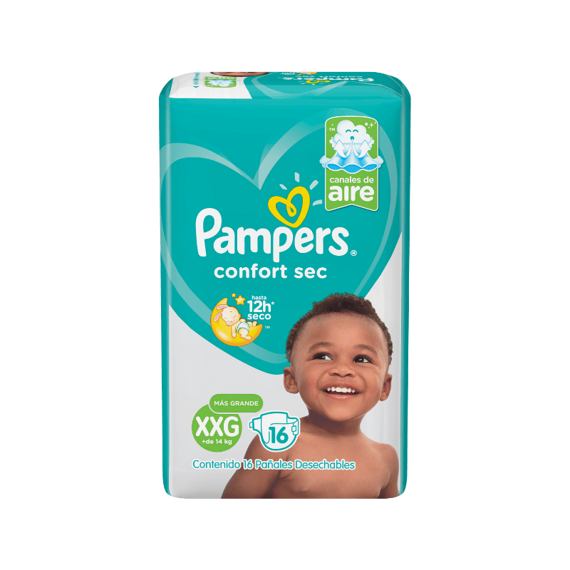 Imagen de PAÑAL PAMPERS CONFORT SEC XXG -16 UN