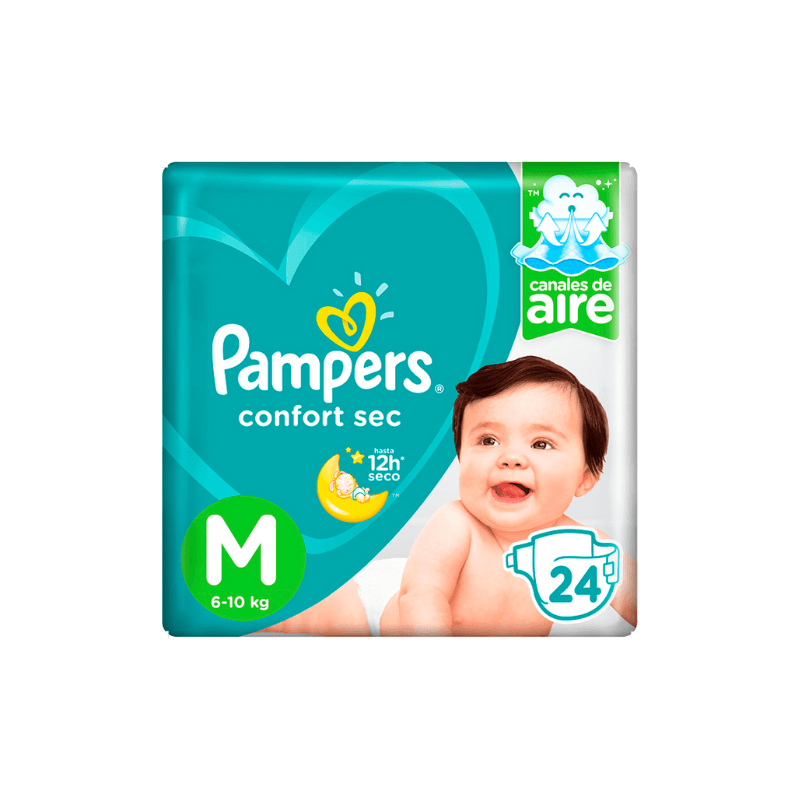 Imagen de PAÑAL PAMPERS CONFORT SEC M -24 UN
