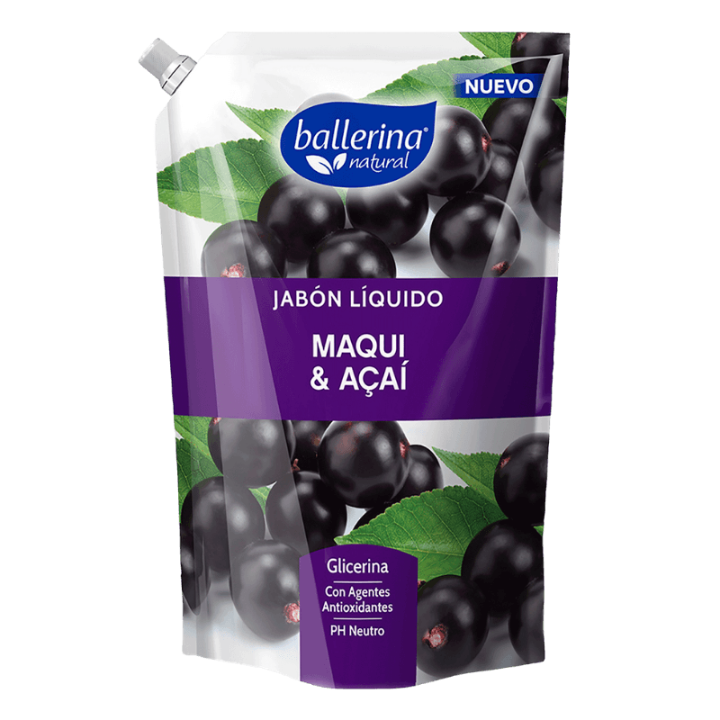 Imagen de JABON LIQUIDO BALLERINA 900 ML DOYPACK MAQUI Y ACAI