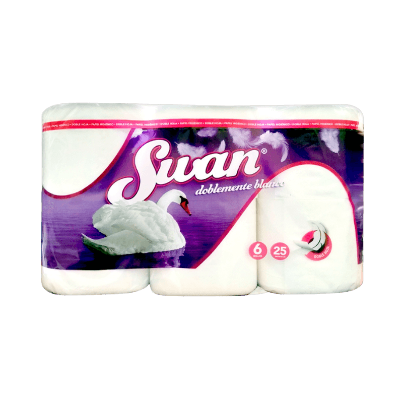 Imagen de PAPEL HIGIENICO SWAN DOBLE HOJA 6 ROLLOS