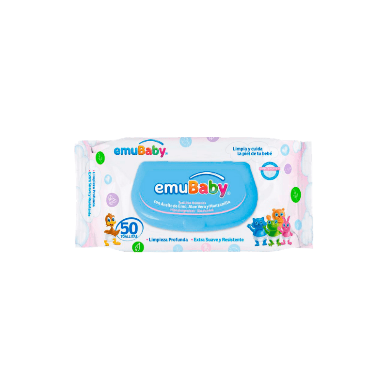 Imagen de TOALLITAS HUMEDAS EMUWIPES 50 UNIDADES