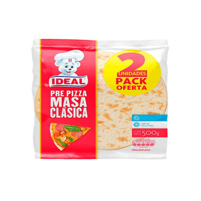Imagen de MASA PRE PIZZA IDEAL CLASICA 500 GR.