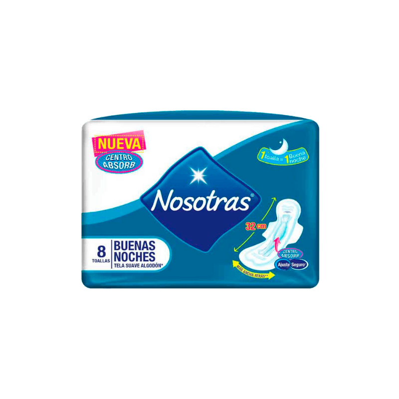 Imagen de TOALLAS HIGIENICAS NOSOTRAS BUENAS NOCHES 8 UN
