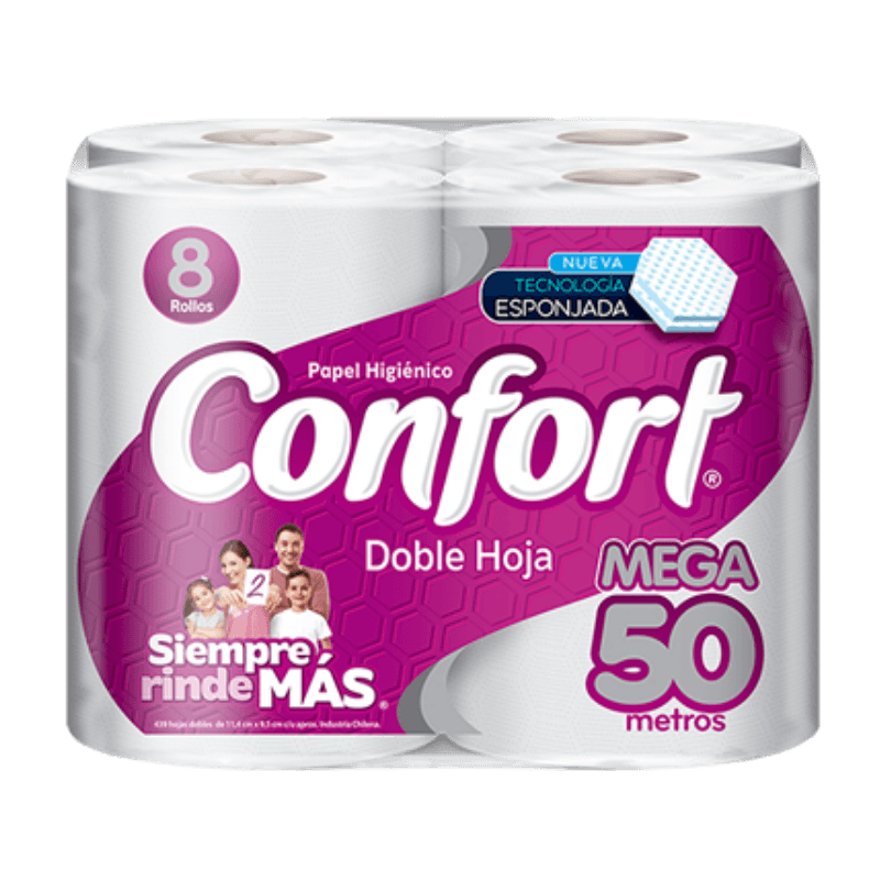 Imagen de PAPEL HIGIENICO CONFORT 8 X 50 MTS