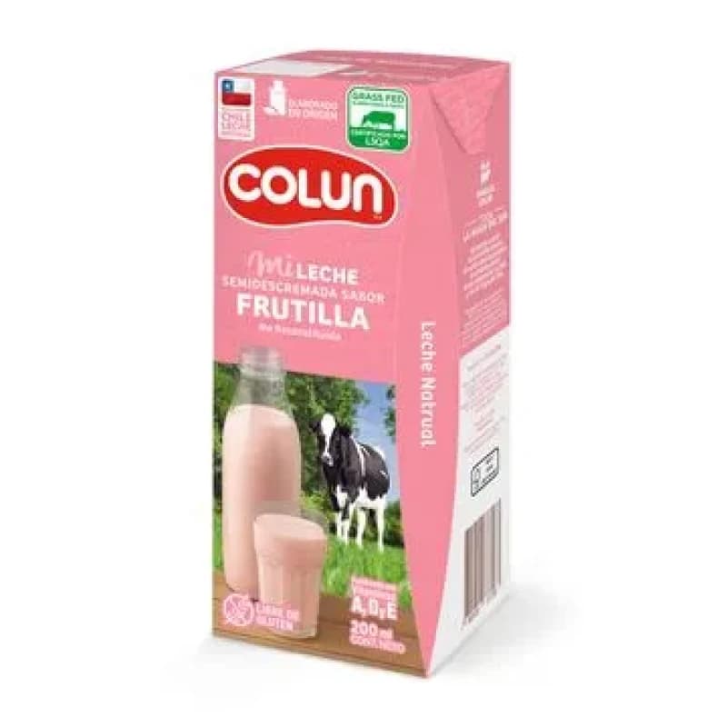 Imagen de LECHE COLUN SEMIDESCREMADA FRUTILLA CAJITA 200 ML