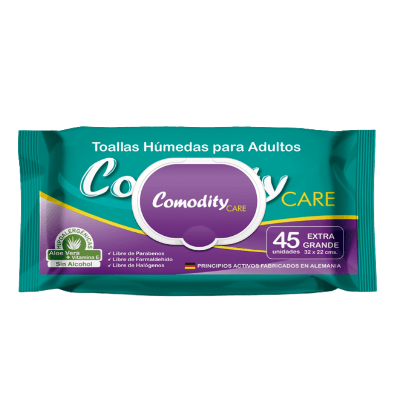 Imagen de TOALLITA HUMEDA COMODITY CARE 45 UN