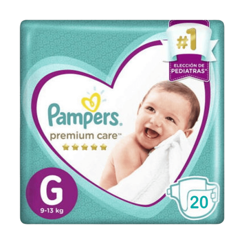 Imagen de PAÑALES PAMPERS PREMIUM CARE G 20 UNI