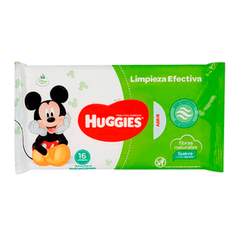 Imagen de TOALLITA HUMEDA HUGGIES ACTIVE 16 UNIDADES