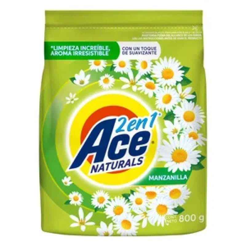 Imagen de DETERGENTE EN POLVO ACE MANZANILLA 800 GR