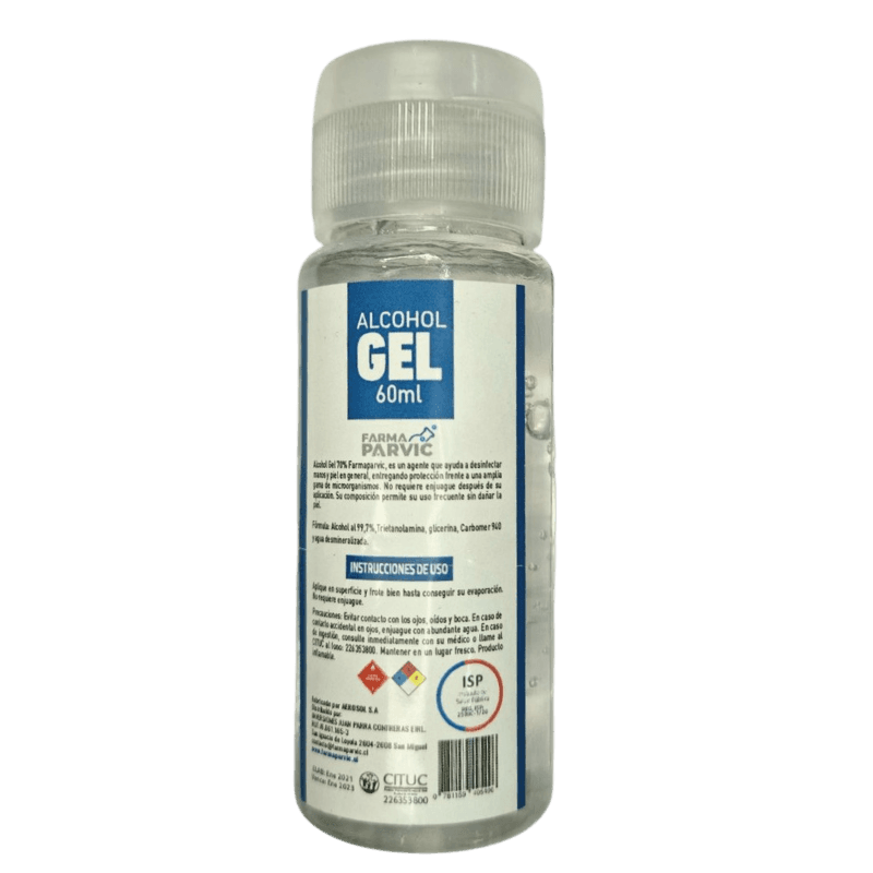 Imagen de ALCOHOL GEL FARMA PARVIC 60 ML