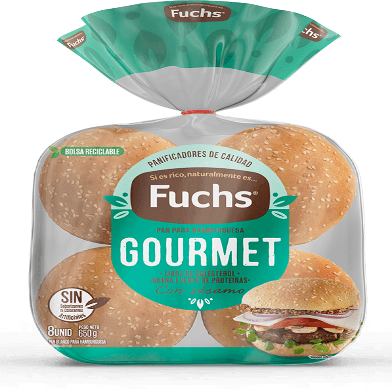 Imagen de PAN BLANCO DE HAMBURGUESAS FUCHS 8 UNI