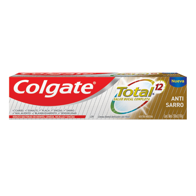 Imagen de PASTA DENTAL COLGATE TOTAL 12 ANTI SARRO 150 ML