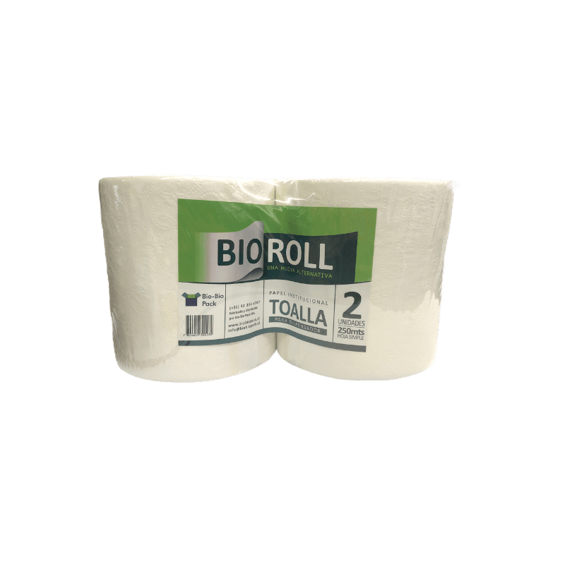Imagen de TOALLA BIOROLL 250MTS X 2